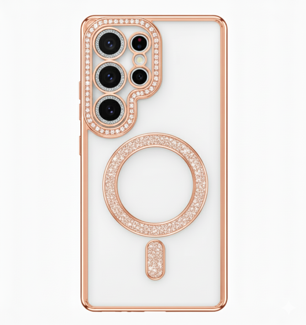 Husa Samsung Galaxy S24 Ultra ,MagSafe,Sclipici,strasuri si Pietre,Albastru +alte culori