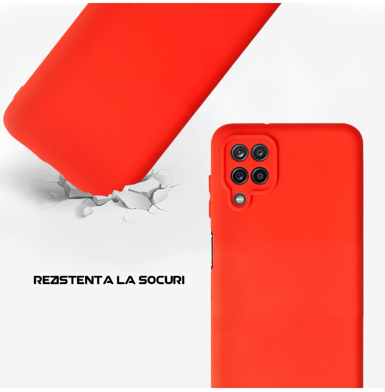 Husa Silicon Samsung Galaxy A12 , Roșu + diverse culori
