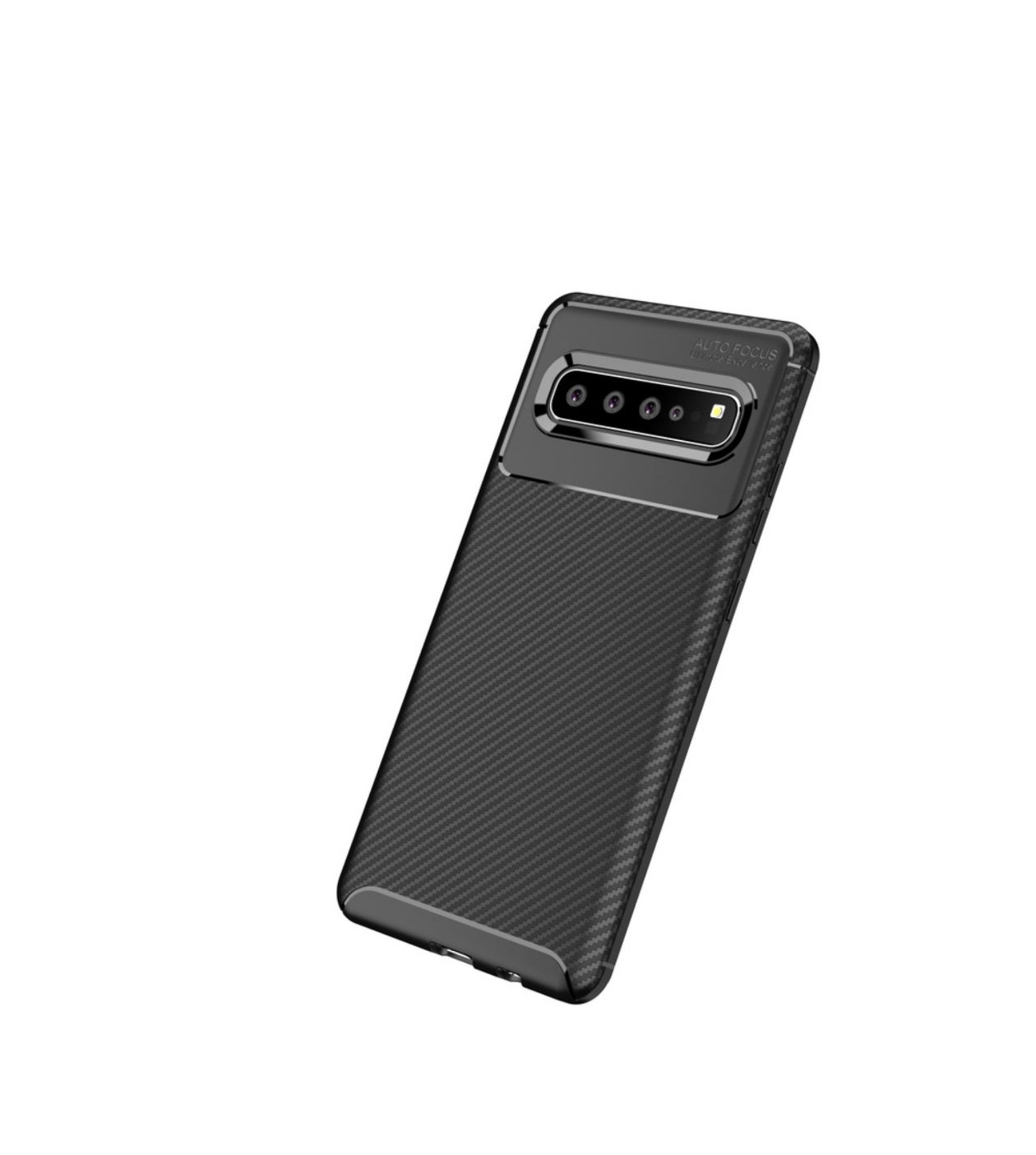 Husa Samsung Galaxy S10 , Silicon CarbonFiber ,Antisoc, negru