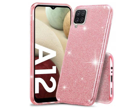 Husa Samsung Galaxy A12,silicon,cu sclipici Roz +alte culori