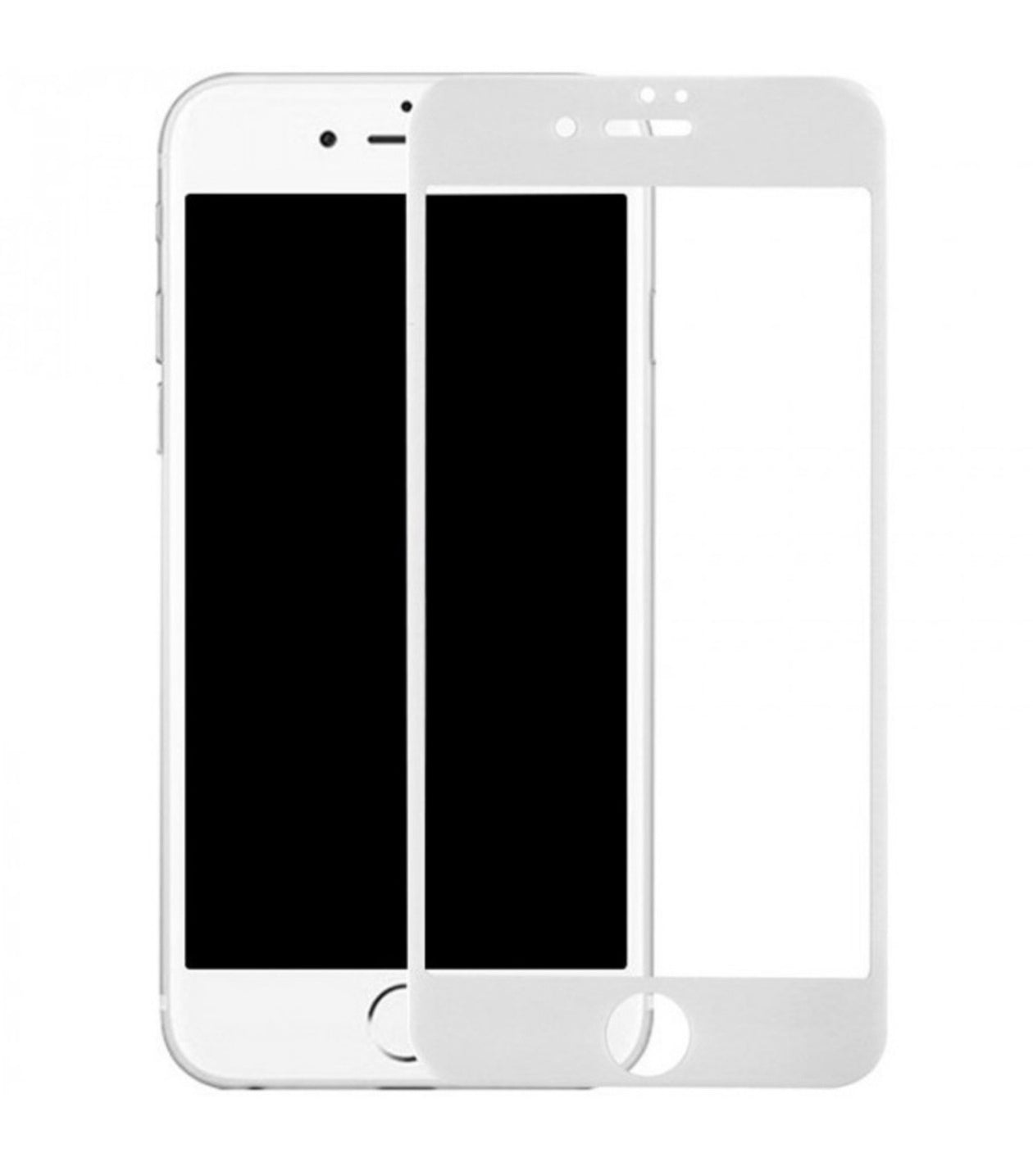 Folie Sticlă securizată  iPhone 7+/8+, Negru/Alb