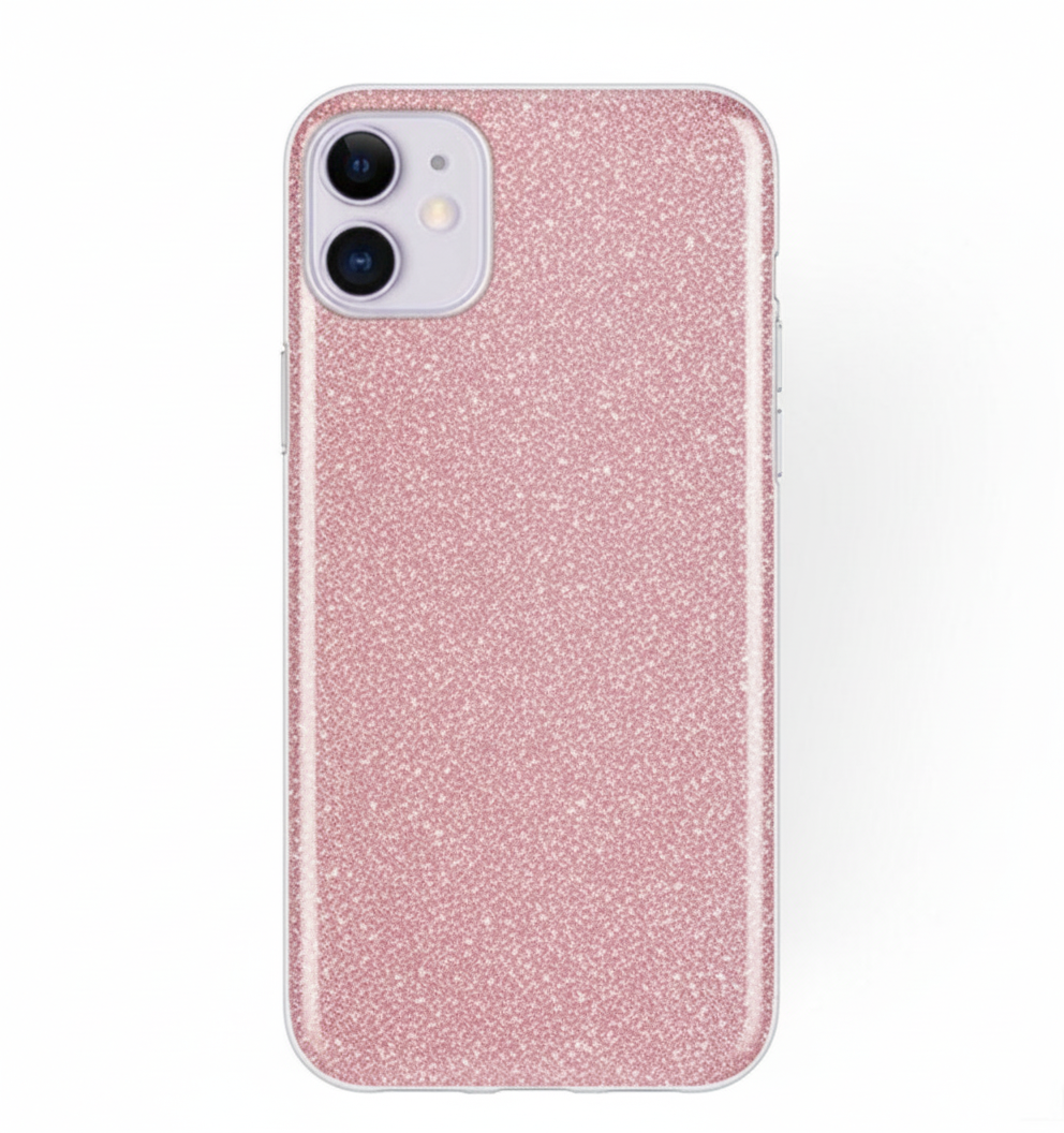 Husa iPhone 11 ,silicon,cu sclipici Roz +alte culori