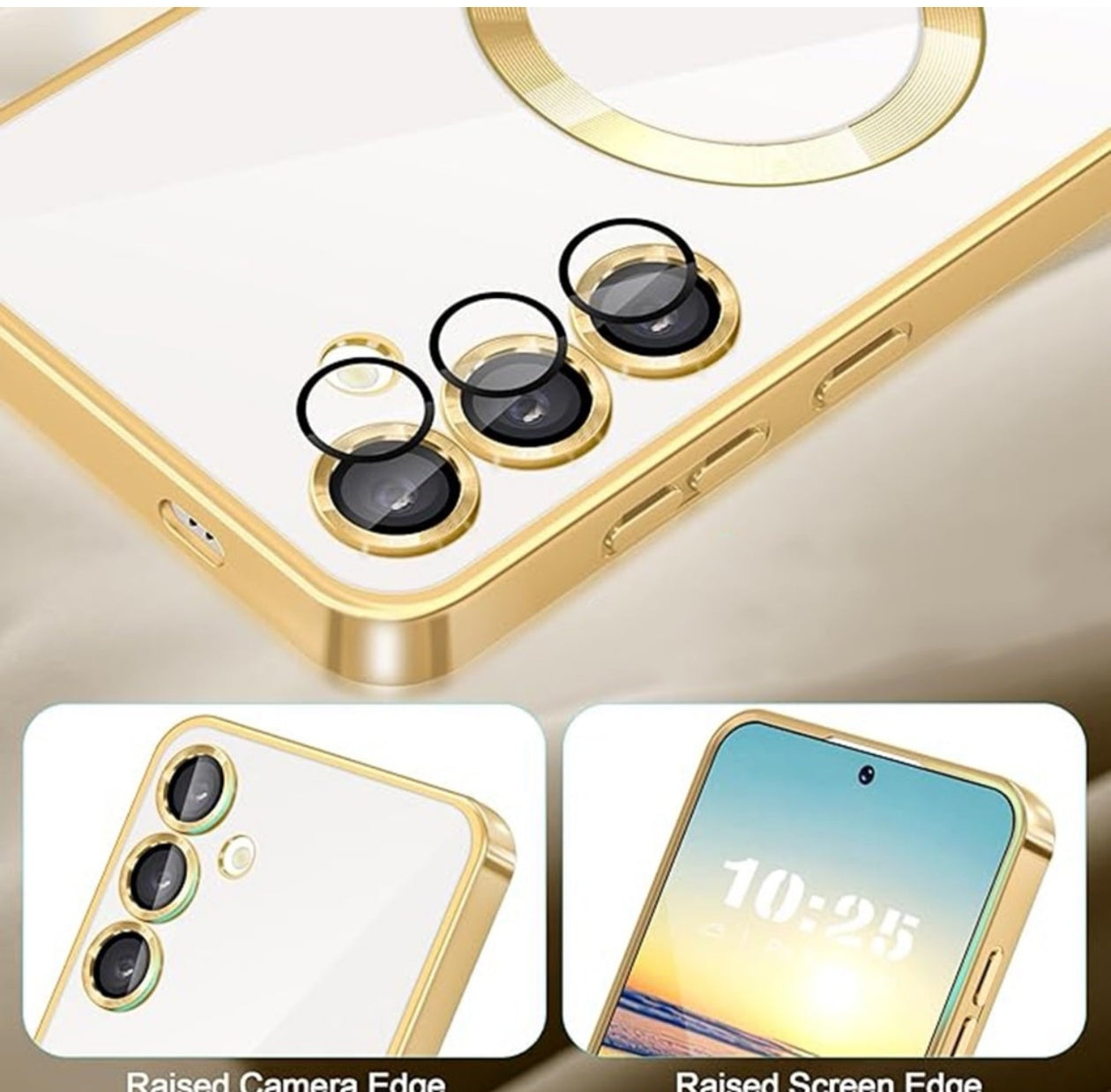 Husa Samsung Galaxy A56 ,MagSafe si protectie pentru lentile,Auriu +alte culori