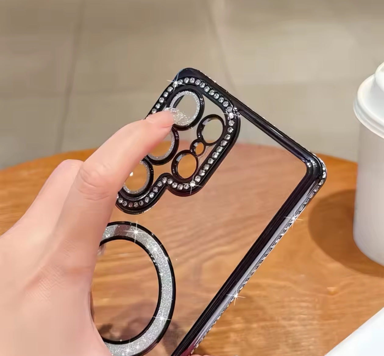 Husa Samsung Galaxy S24 Ultra ,MagSafe,Sclipici,strasuri si Pietre,Albastru +alte culori