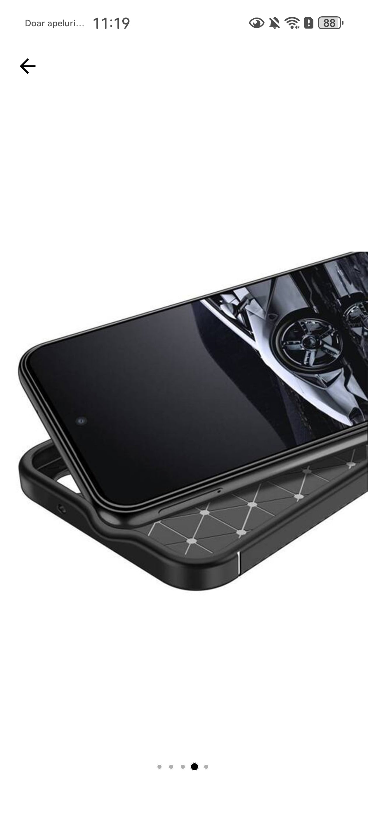 Husa Samsung Galaxy A56 , Silicon CarbonFiber ,Antisoc, negru