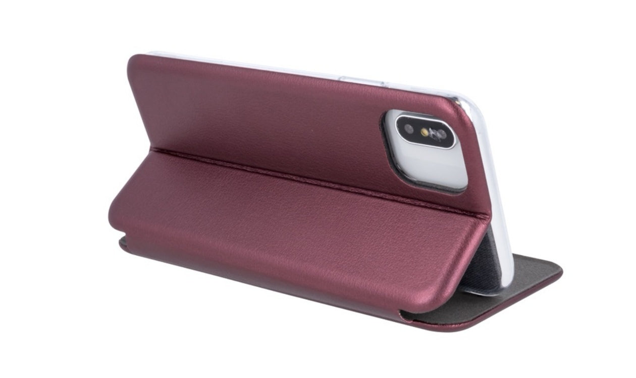 Husa de protectie iPhone 7+/8+ , Flip, magnet incorporat, Buzunar în interior, Vișiniu+alte culori