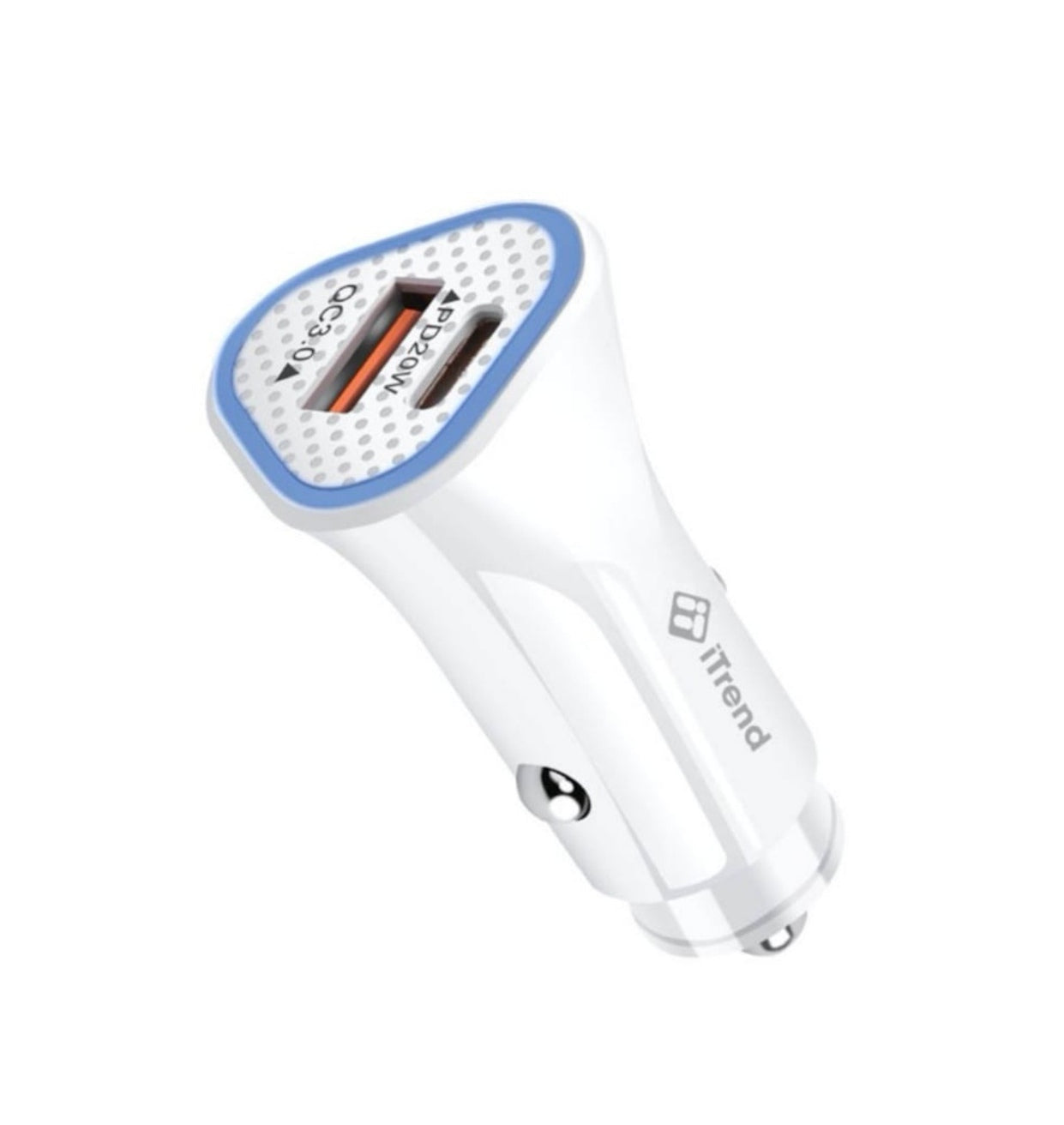 Incarcator Auto, iTrend Dual 1 X Usb, 1 X Usb-c, Pd 20w,Quick Charge 3.0, Alb