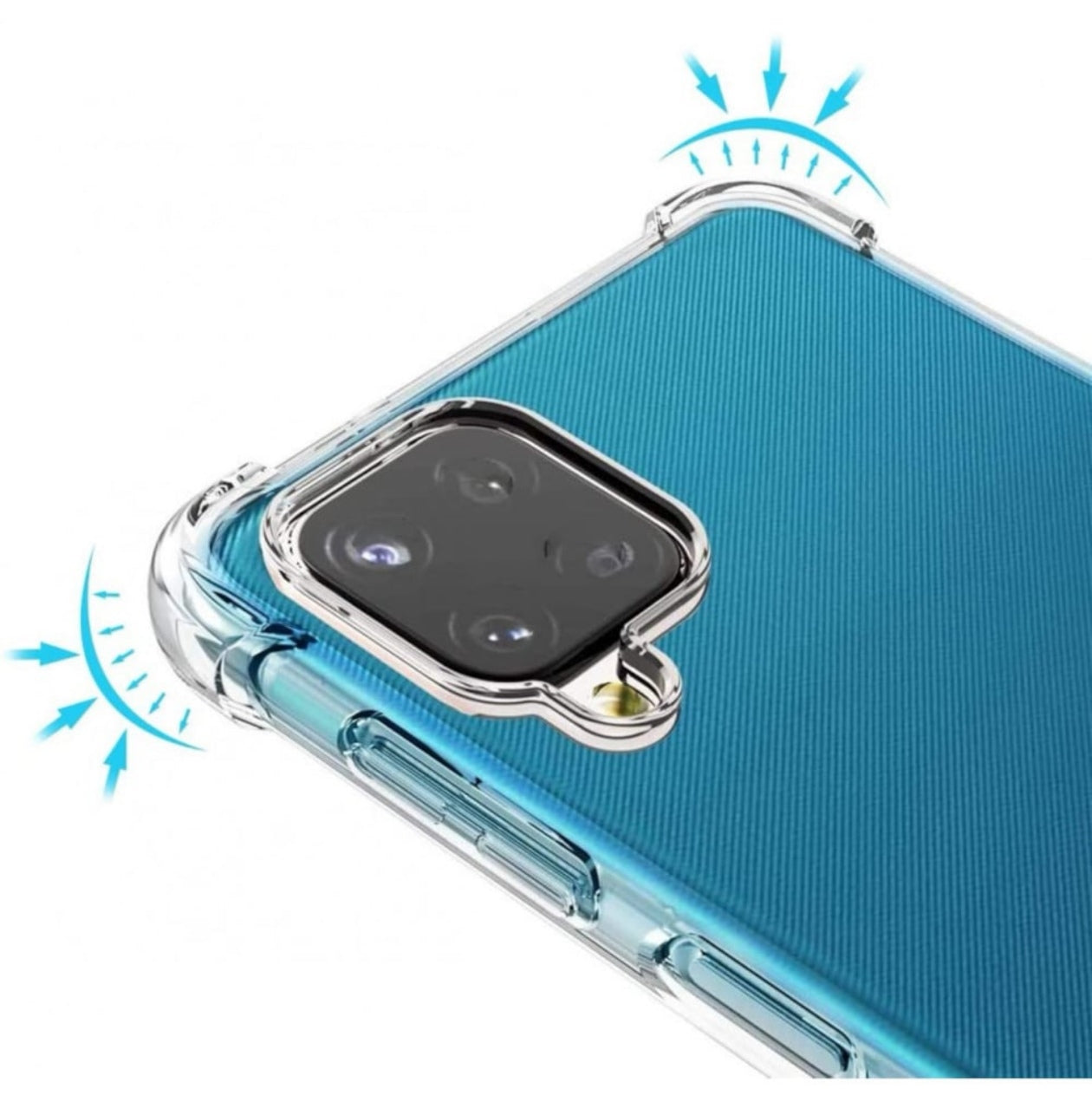 Husa Samsung Galaxy A12 ,Antisoc din Silicon Transparent