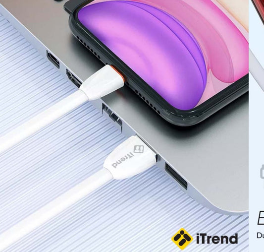 Cablu iPhone, Lightning la USB-A,2.1A Fast Charging, 1M, iTrend CA16L, Alb